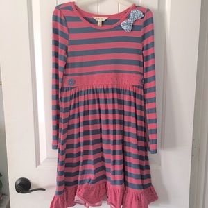 Matilda Jane Pink and blue soft twirly dress 10